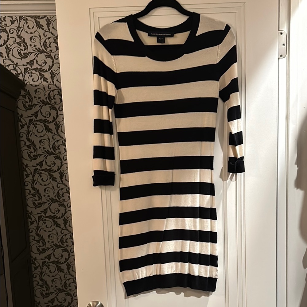 Striped Black and White Dress